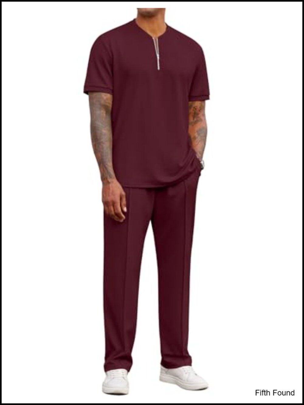2 Piece Athletic Set Quarter Zip Top & Pants